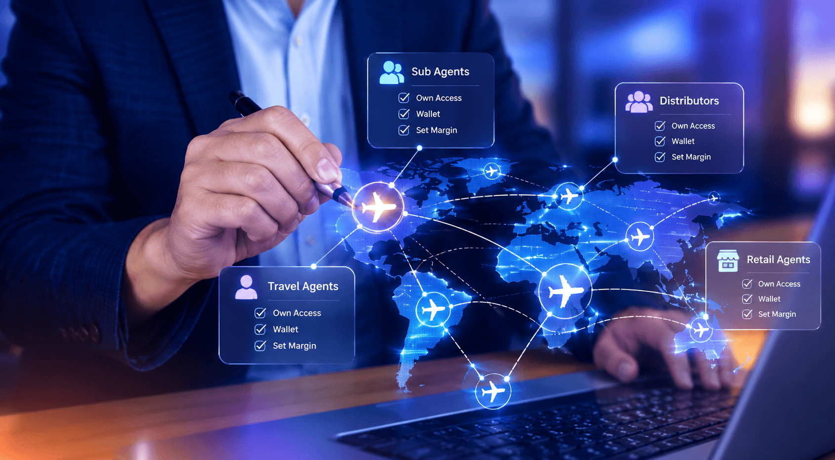 Redes de subagentes y distribuidores